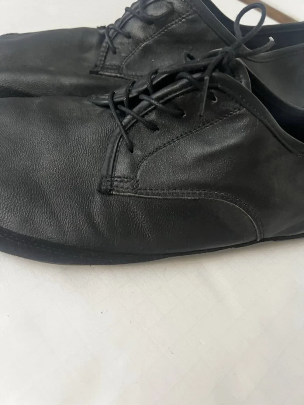 Tadeevo Derby Oxford Men 10.5 Shoes Black Leather Barefoot Minimalist Casual